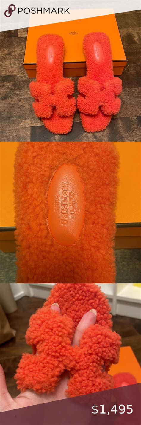 hermes oran fuzzy sandals|hermes oran sandals on sale.